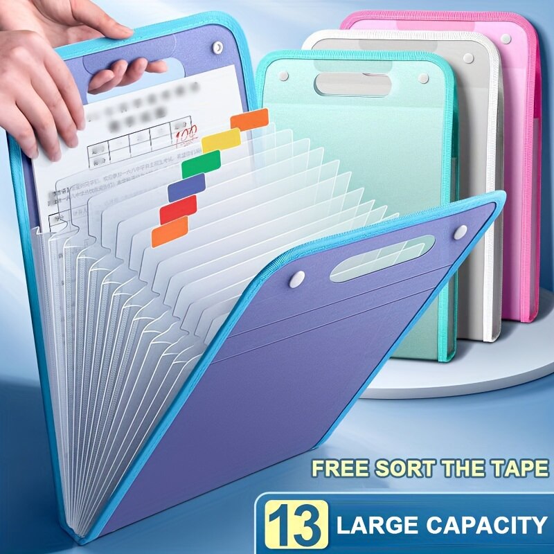 Binder Storage Box - 13 carpetas de archivo de bolsillo