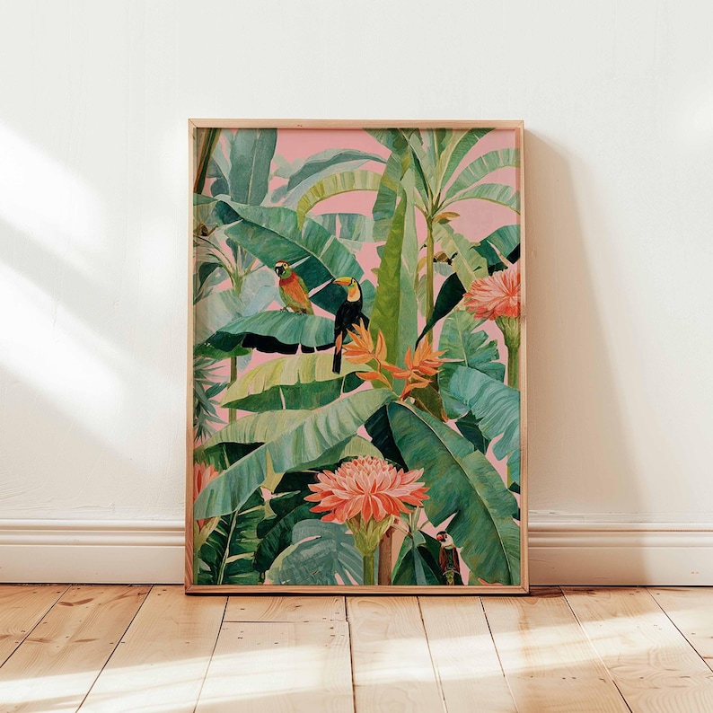 Póster de lienzo tropical retr - Office Furniture Home reseña y precio