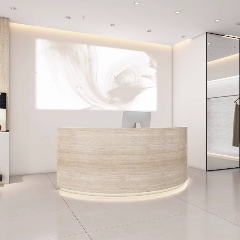 Mostradores de recepción con l - Office Furniture Logo reseña y precio