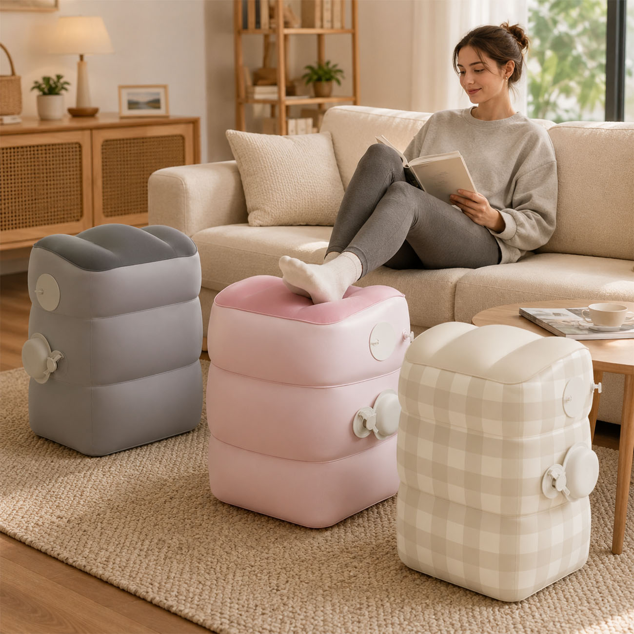 Reposapiés inflable para viaje - Office Footrest Cushion reseña y precio